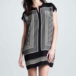Vince scarf print silk dress